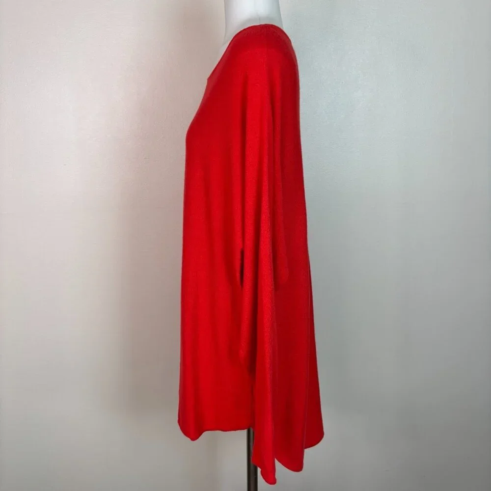 Michael Michael Kors Sweater XL‎ Bright Red Lightweight Pullover Cotton Blend